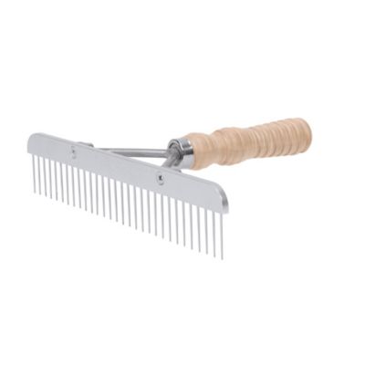 Weaver Livestock Skip Tooth Livestock Comb with Wood Handle and Stainless Steel Replacement Blade