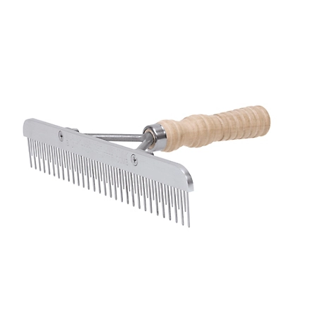 Weaver Leather Blunt Tooth Fluffer Livestock Comb with Wood Handle and ...