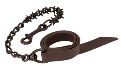 Weaver Leather Brahma Webb Pronged Lead Chain, Brown Lead/Oil Rubbed Chain