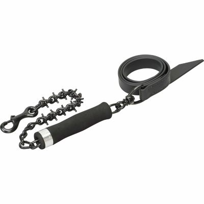 Weaver Leather 1 in. x 36 in. Brahma Webb Sure Hand Lead, Pronged Chain, 14 in. Chain, Black