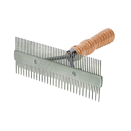 Weaver Leather Two-Sided Cattle Comb with Wood Handle