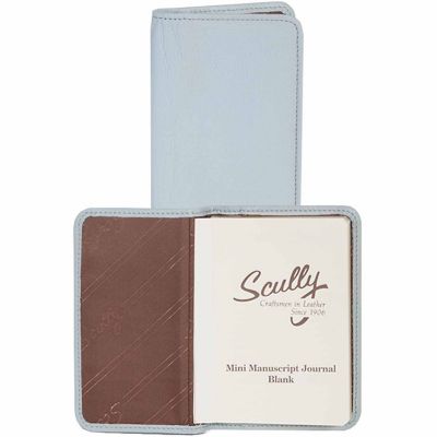 Scully Undated Genuine Leather Personal Noter, Blue