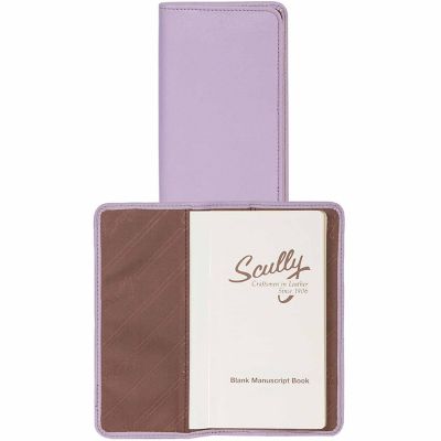 Scully Genuine Leather Pocket Notebook, 3 in. x 6 in., Lavender, 1008B-01-38-F