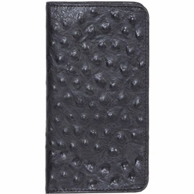 Scully Genuine Leather Pocket Notebook, 3 in. x 6 in., Black
