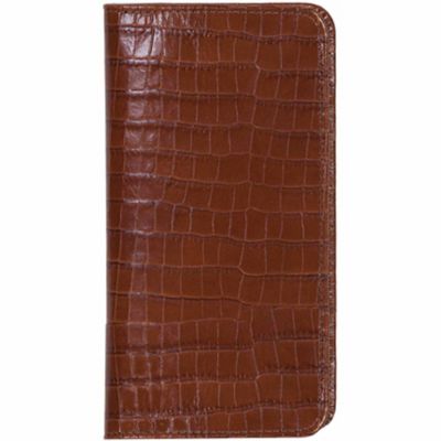 Scully Genuine Leather Pocket Notebook, 3 in. x 6 in., Brown, 1008B-0-61-F