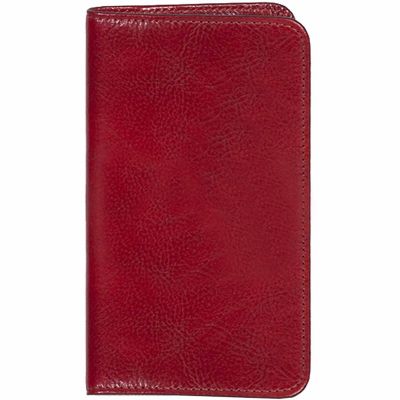 Scully Undated Genuine Leather Pocket Notebook, Red, 1008B-06-20-F
