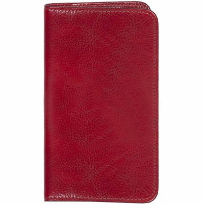 Scully Undated Genuine Leather Pocket Notebook, Red, 1008R-06-20-F