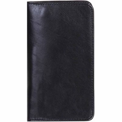 Scully Undated Genuine Leather Pocket Notebook, Black, 1008R-06-24-F
