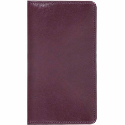 Scully Genuine Leather Pocket Notebook, 3 in. x 6 in., Plum, 1008R-06-39-F