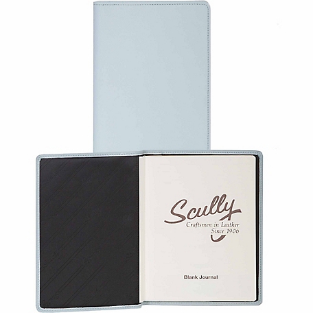 Scully Undated Genuine Leather Desk Journal, Blue