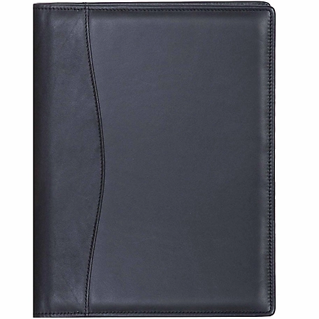 Scully Undated Genuine Leather Ruled Journal, Black, 1051R-11-24-F