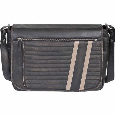 Scully Leather Crossbody Messenger Briefcase