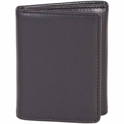 Scully Leather Trifold Wallet, Black