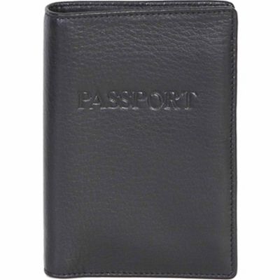 Scully Leather Passport Case, Black