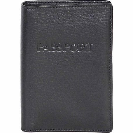 Scully Leather Passport Case, Black