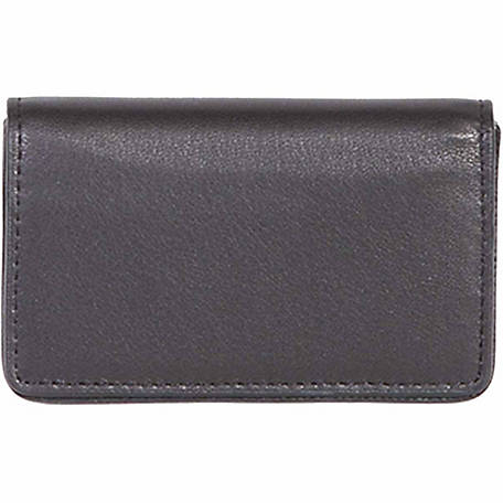 NEW SCULLY LEATHER RFID PROTECTED ZIP CREDIT CARD CASE WALLET WITH KEY FOB BLACK 