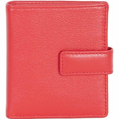 Scully Women's Genuine Leather Mini Wallet with Tab Closure, Red