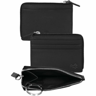 Scully Women's Genuine Leather Coin Card and Key Holder, Black