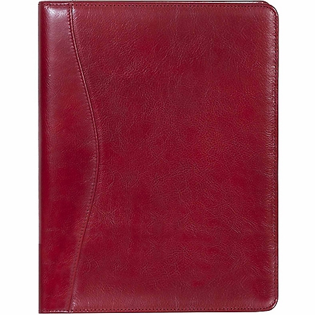 Scully Undated Genuine Leather Letter Size Pad, Red