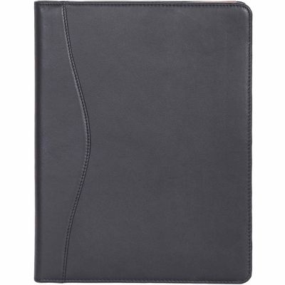 Scully Undated Genuine Leather Letter Size Pad, Black, 5012-11-24-F