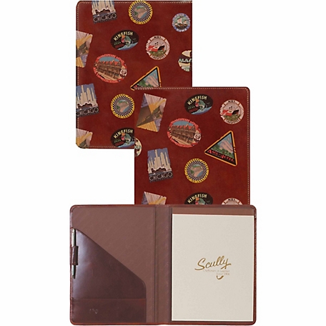 Scully Undated Genuine Leather Letter Size Pad, Walnut