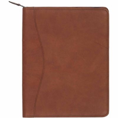 Scully Genuine Leather Zip Letter Pad, 8.5 in. x 11 in.