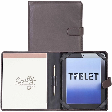 Scully Genuine Leather Tablet Cover, Chocolate