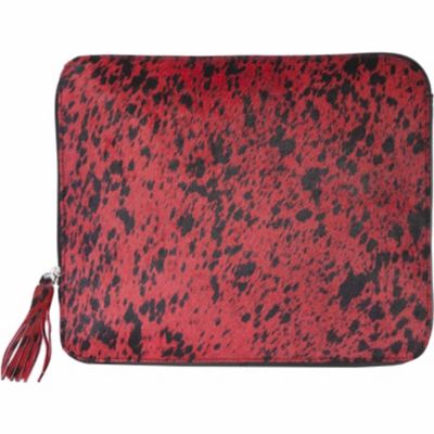 Scully Genuine Leather Zip-Around Tablet Cover, Red