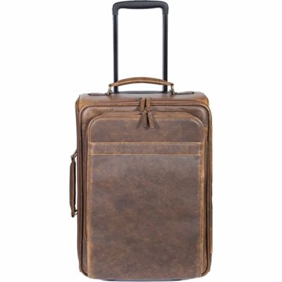 leather carry on suitcase with wheels