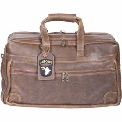 Scully Lamb Leather Duffel Bag, Walnut