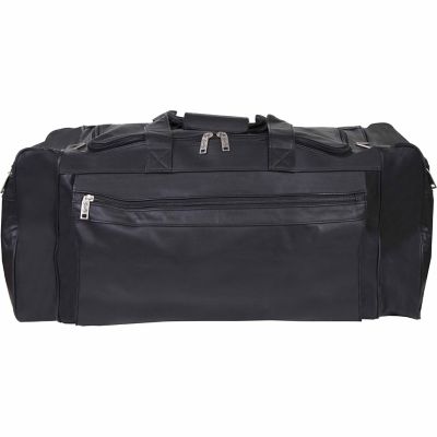 Scully Large Leather Duffel Bag, Black