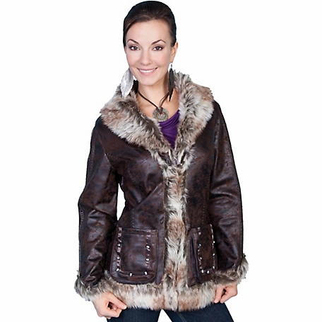 Faux shearling-lined jacket - Women