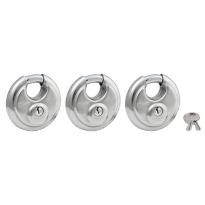 Master Lock 2-3/4 in. Stainless Shrouded Padlock, 3-Pack