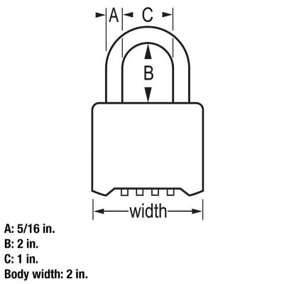 Image showing  2 in. Shackle Resettable Padlock