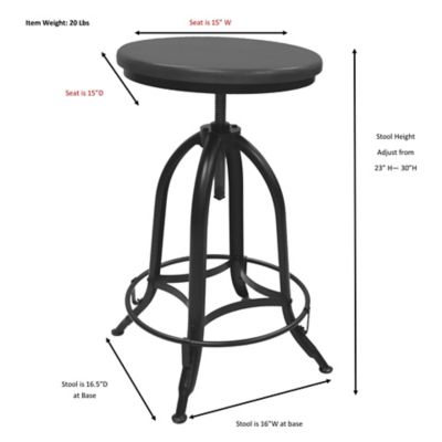 Image showing  Blainey Adjustable-Height Backless Stools, 30 in., 2-Pack