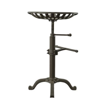 Image showing  Vintage Iron Adjustable-Height Tractor Seat Stool, 33 in., Industrial