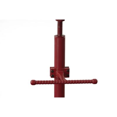 Image showing  Vintage Iron Adjustable-Height Tractor Seat Stool, 33 in., Red