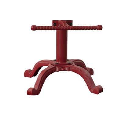 Image showing  Vintage Iron Adjustable-Height Tractor Seat Stool, 33 in., Red