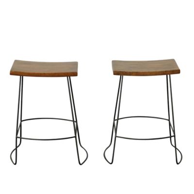 Image showing  Portland Saddle Seat Counter Stool, 24 in.