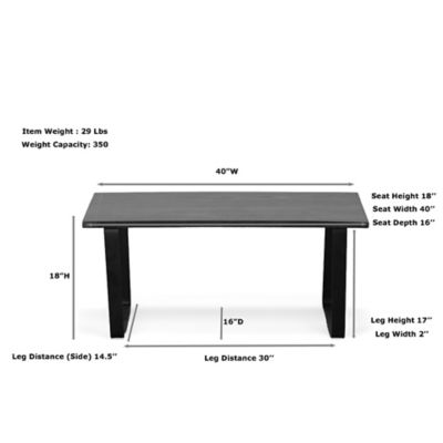 Image showing  Ryder Bench, Chestnut/Black