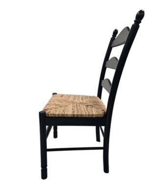 Image showing  Hawthorne Chair with Hand-Woven Rush Seat, Black