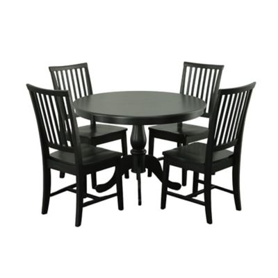 Image showing 5 th Carolina Chair & Table Christina Classic Ladder Back Chair, Antique Black