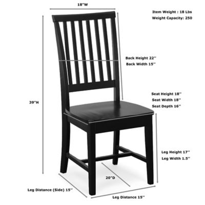 Image showing 6 th Carolina Chair & Table Christina Classic Ladder Back Chair, Chestnut