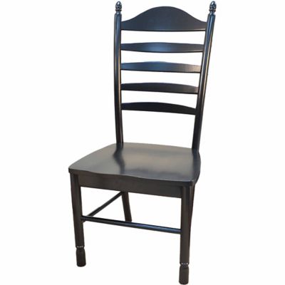 Carolina Chair & Table Hartford Deluxe Ladder Back Chair, Antique Black