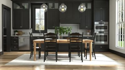 Image showing 6 th Carolina Chair & Table Hartford Deluxe Ladder Back Chair, Antique Black