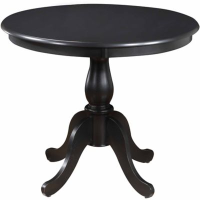 Carolina Chair & Table Round Elmwood Table, Antique Black, 30 in.