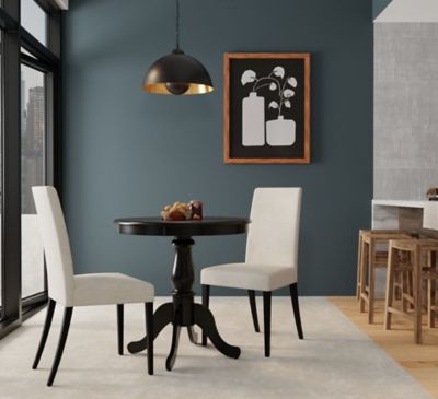 Image showing 5 th Carolina Chair & Table Elmwood Round Table for 4 People, 30 in. Round x 30 in. H, Antique Black