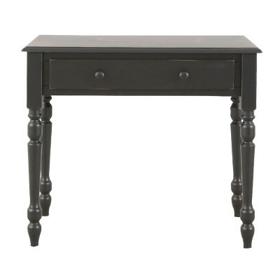 Carolina Chair & Table Grace Desk With Turned Legs And Drawer, Antique Black