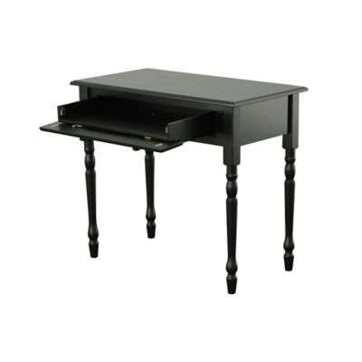 Image showing  Grace Desk with Turned Legs and Drawer, Antique Black