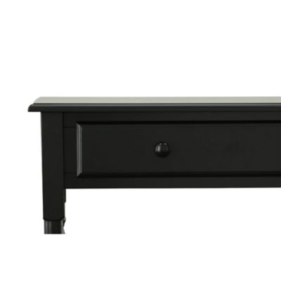 Image showing 7 th Carolina Chair & Table Grace Desk with Turned Legs and Drawer, Antique Black